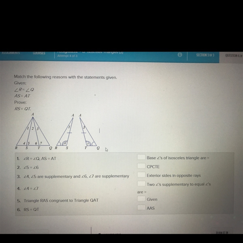 Match the following reasons with the statement givem-example-1