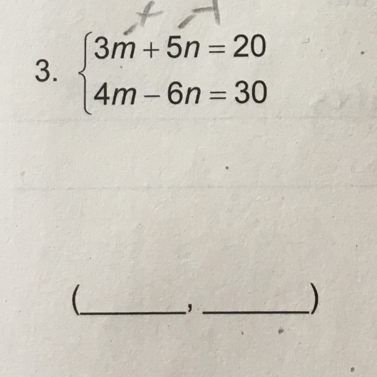 Solve each system by elimination. substitution by multiplication-example-1