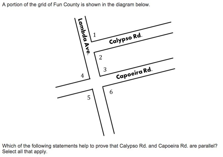 ﻿ ﻿Which of the following statements help prove that calypso rd and capoeira rd are-example-1