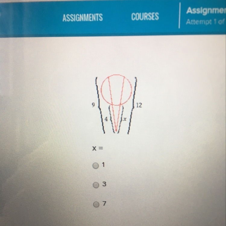 X=? How do you find x and what’s the answer to this problem-example-1