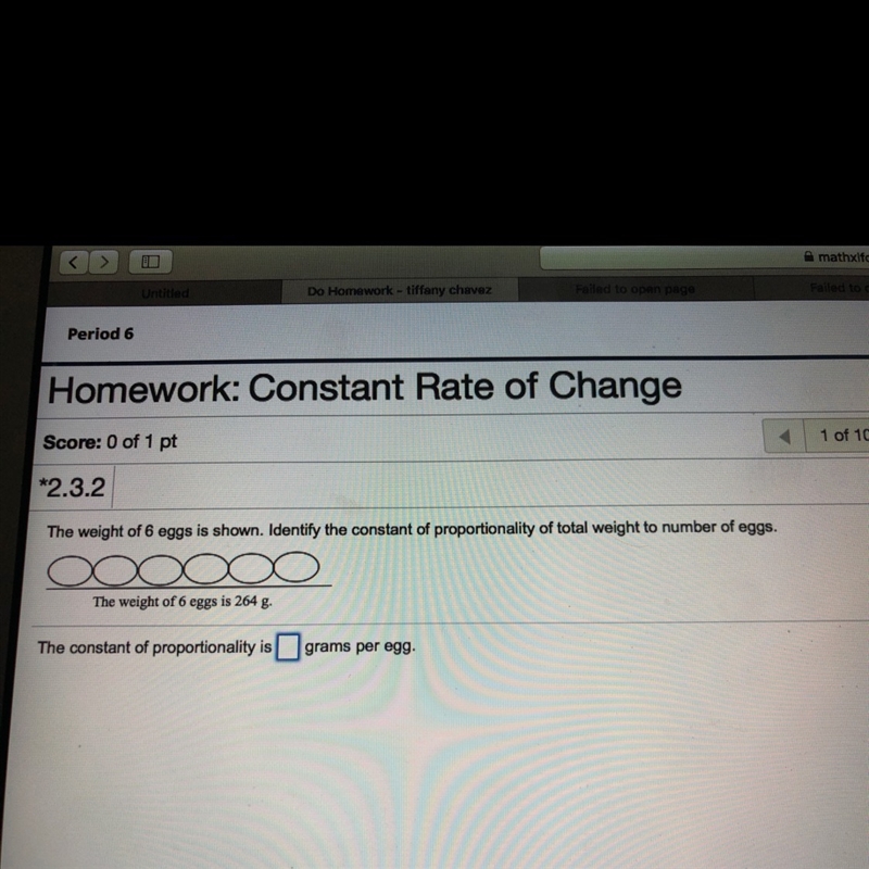 What is the constant of proportionality-example-1