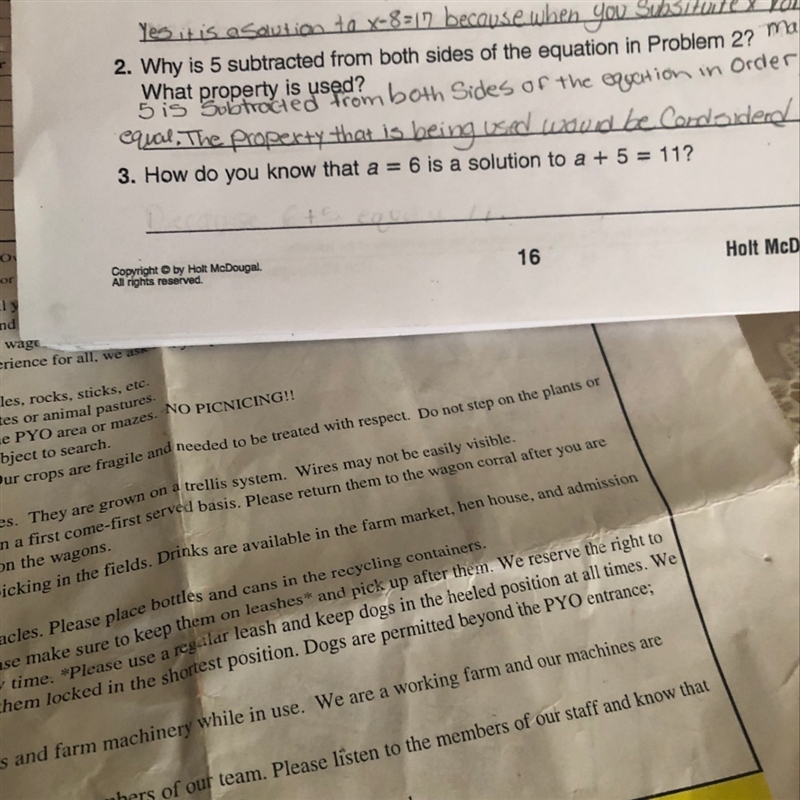 How do you know that a =6 is a solution to a+5=11?-example-1