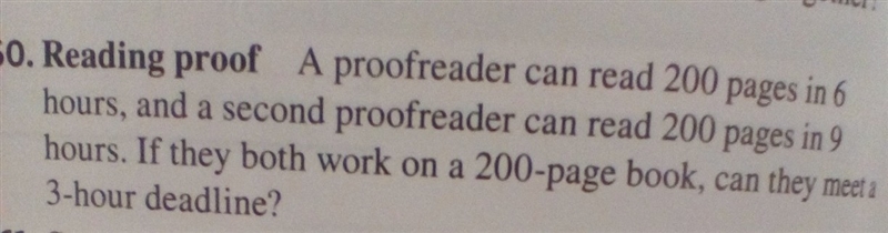 reading proof. a proofreader can read 200 pages in 6 hours, and a second proofreader-example-1