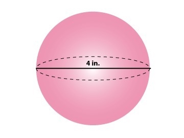 Use the diagram shown to find the volume of the sphere. Use 3.14 for pi. Round your-example-1