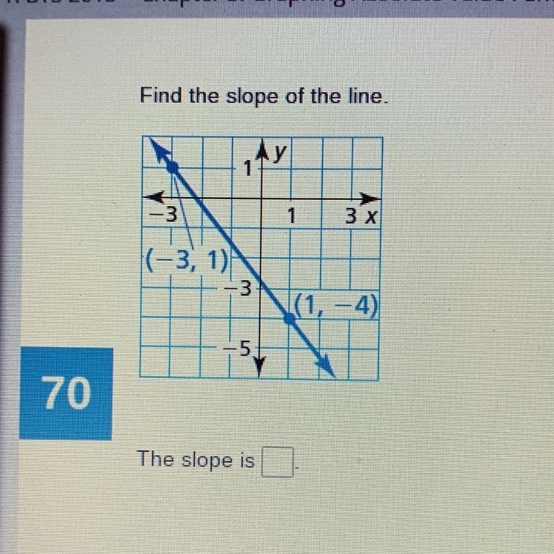 Help me find the slope of the line please-example-1