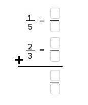 Can someone please convert these unlike fractions to equivalent like fractions and-example-3