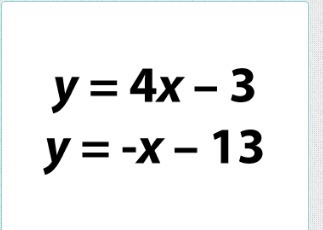 What is the solution to the given system of equations? A. (-11, -2) B. (-2, -11) C-example-1