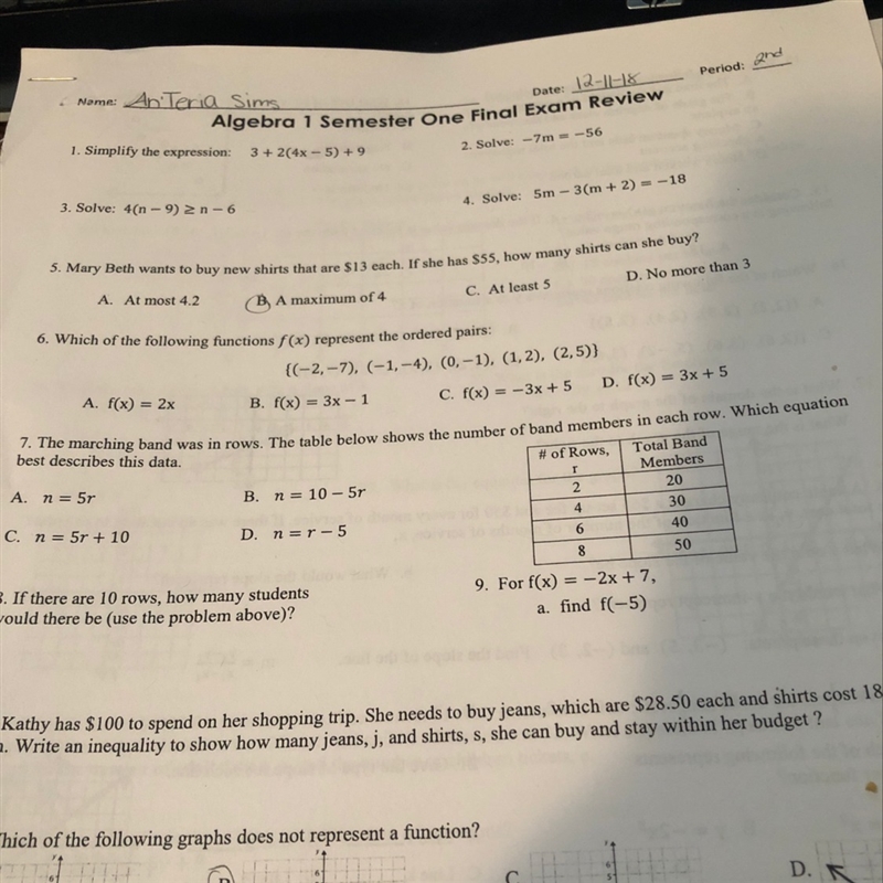 I need help with numbers 7-9 please-example-1