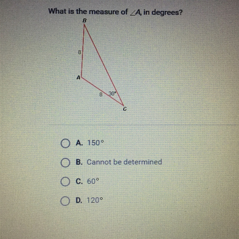 What is the measure of A in degrees.-example-1