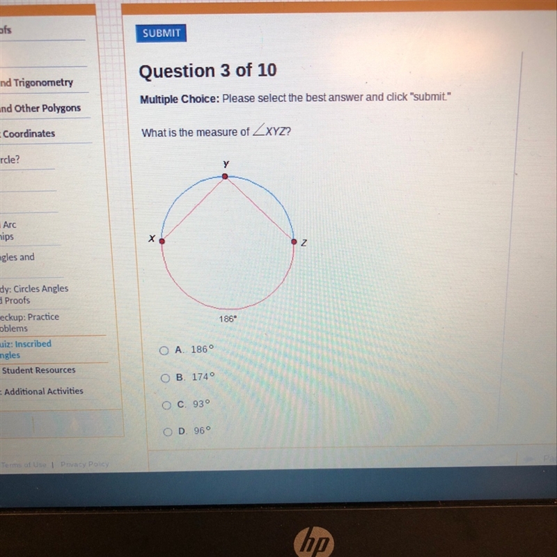 What is the measure of XYZ-example-1