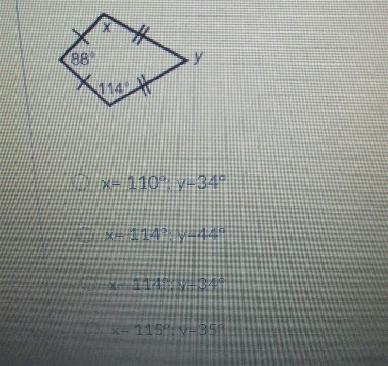 Find the value of the missing variables. all figures are kites-example-1