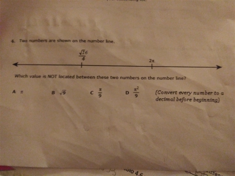 Which value is not located between these two numbers on the number line-example-1