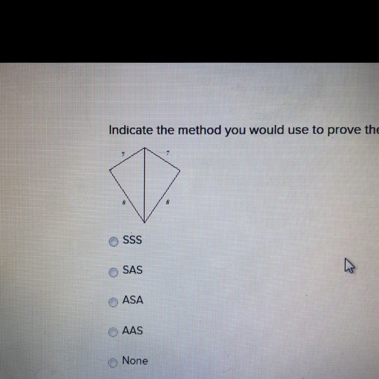 Indicate the method you would use to prove the two ‘s if no method applies enter none-example-1