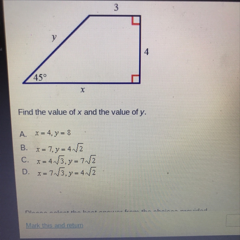 Find the value of X and the value of Y. (10 POINTS)-example-1