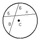 Using the figure below, determine the value of x. a. 6.67 b. 7 c. 9 d. 9.6 I'd like-example-1