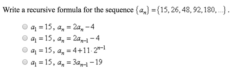 Write a recursive formula for the sequence-example-1