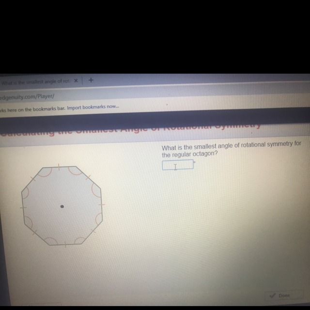 Smallest angle of rotational symmetry-example-1