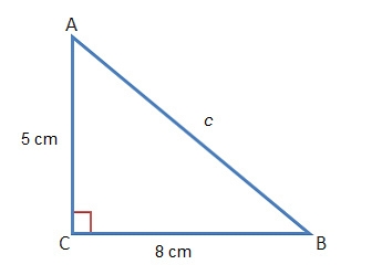 Which equation could be used to find the length of the hypotenuse?-example-1