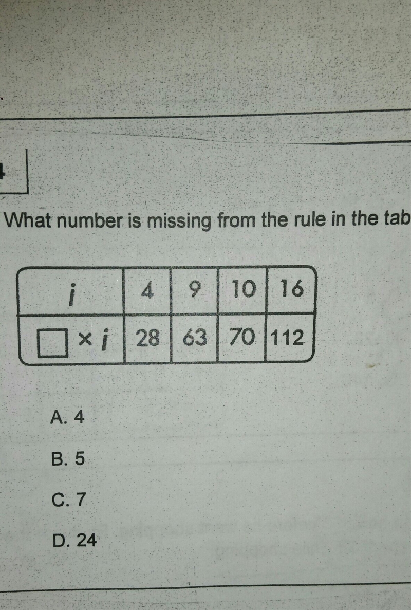 What number is missing from the rule table-example-1