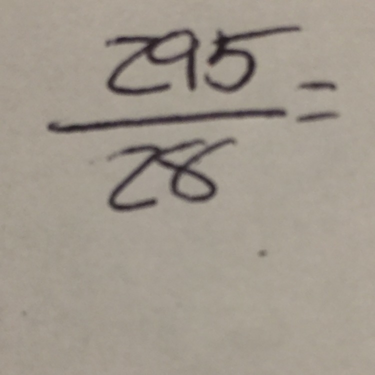 Can anyone put 295/28 into a mixed number, please?-example-1