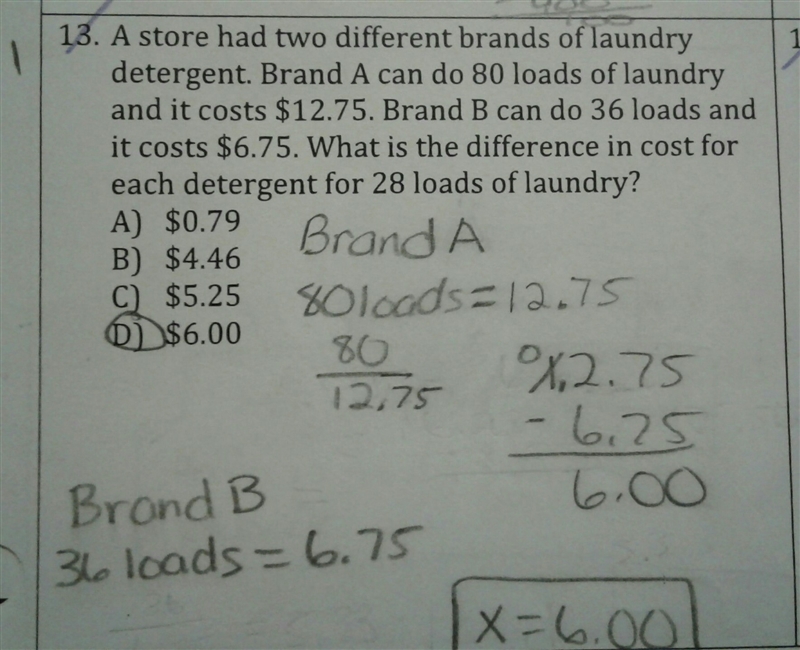 Plz help I need to know ,What is the difference in costs for each detergent for 28 loads-example-1