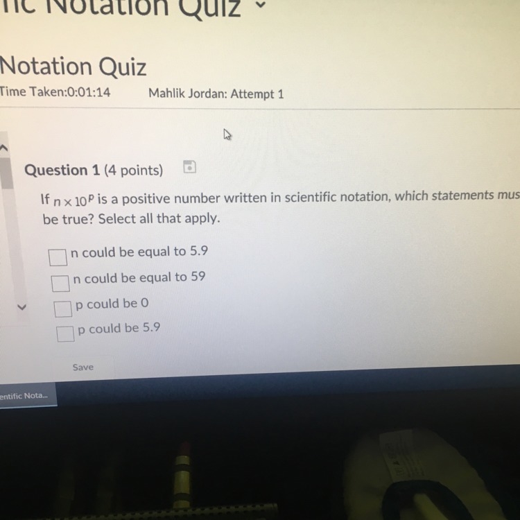 If nx20^p is a positive number written in scientific notation which statements must-example-1