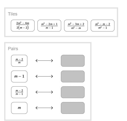 Match each rational expression to its simplest form.-example-1