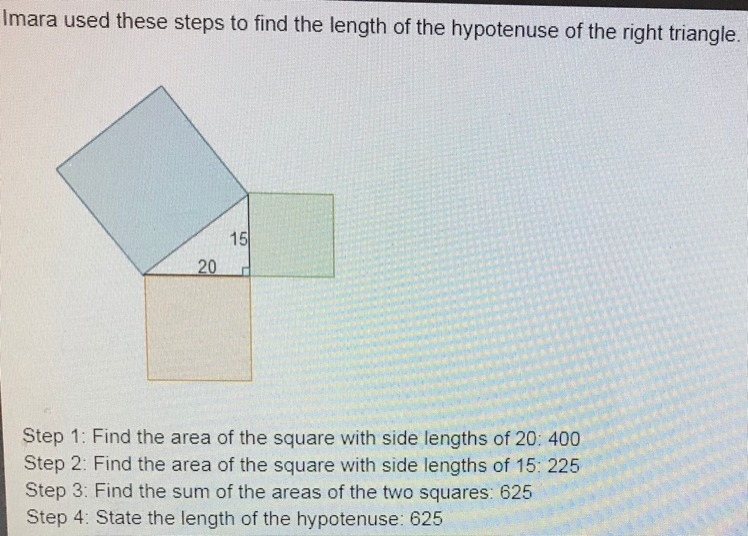 Which best describes Imara’s error? A). She should have found the area of the square-example-1