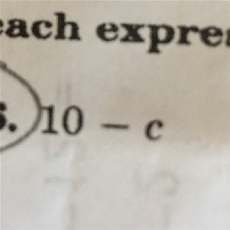 What is 10-c equal to-example-1