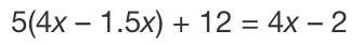 What is the first step when solving this equation?-example-1