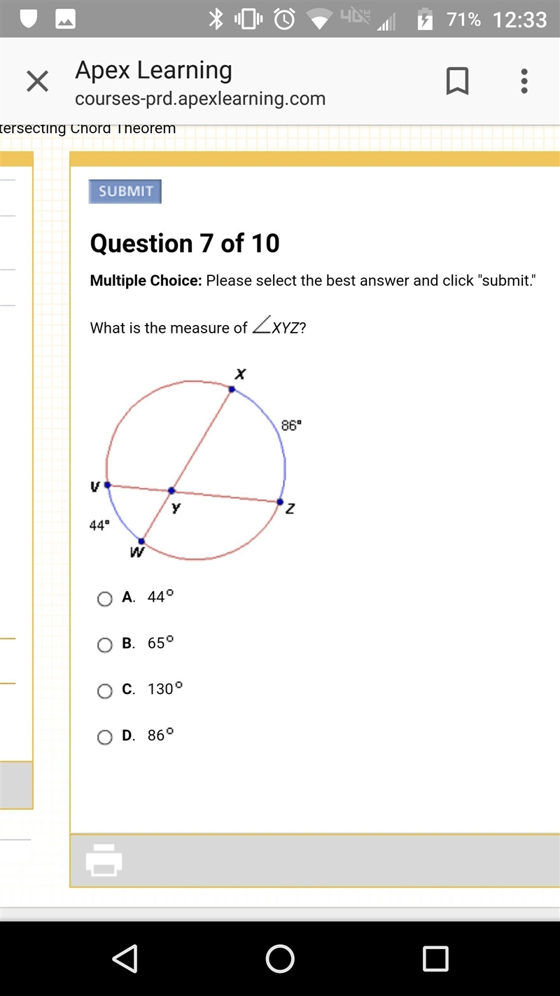 What is the measure of XYZ?-example-1