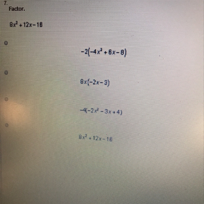 Factor 9x^+12x-16 , sincerely appreciate all the help I can receive.-example-1