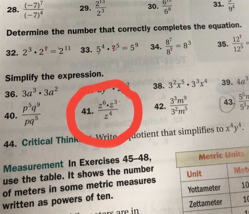 Would I add the exponents with z to the fourth power?-example-1