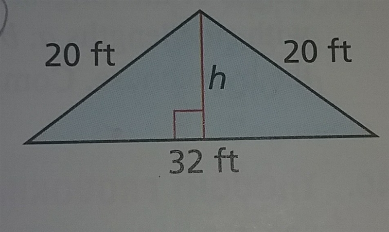 What is the area of the isosceles triangle-example-1