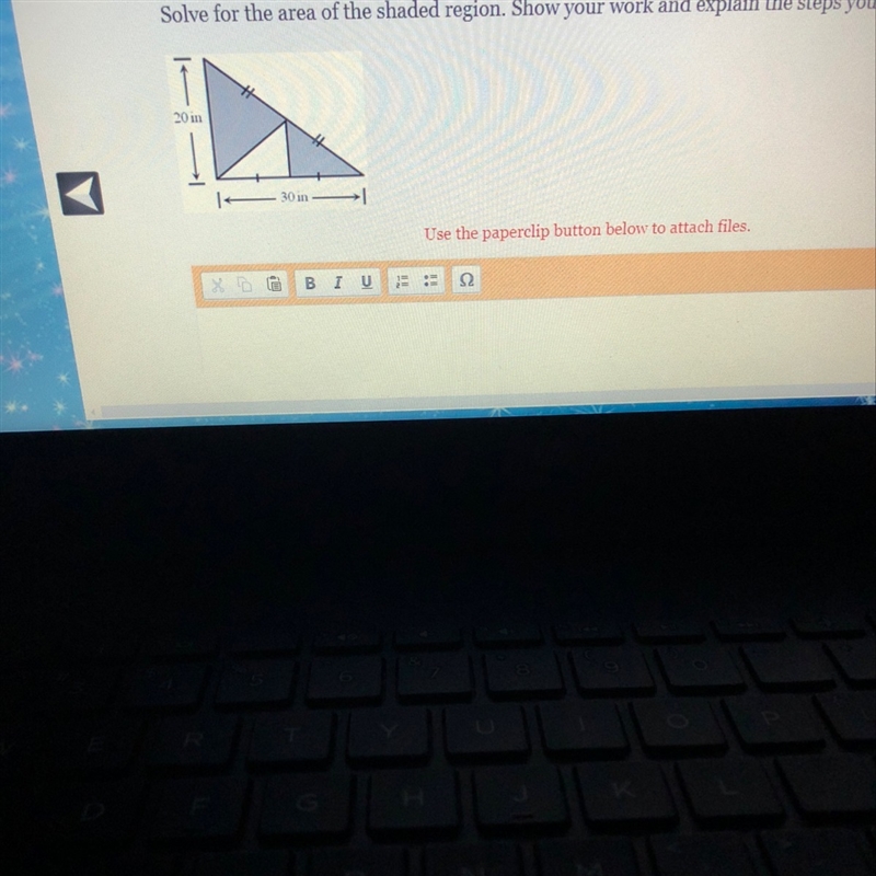 Solve the area of the shaded region-example-1