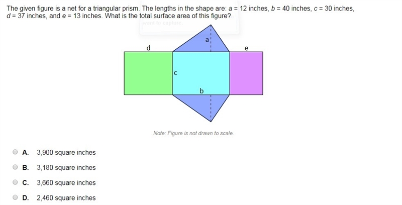 The given figure is a net for a triangular prism. The lengths in the shape are: a-example-1