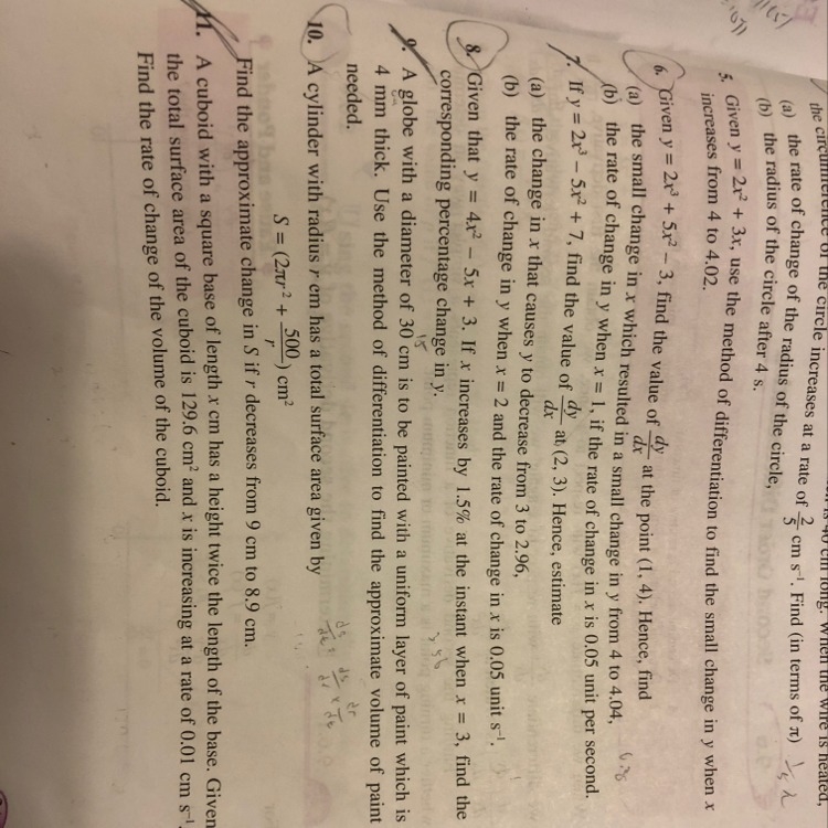 How do I do question 9 & 11? Please help thank you!-example-1