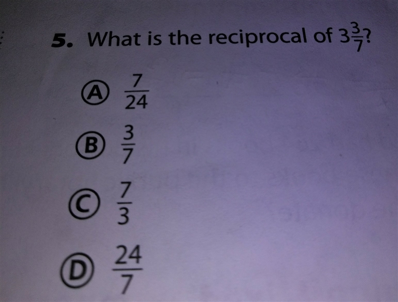 What is the reciprocal of 3 3/7-example-1