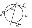 Find the measure of arc XZV.-example-1