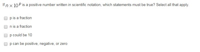 If (picture) is a positive number written in scientific notation, which statements-example-1