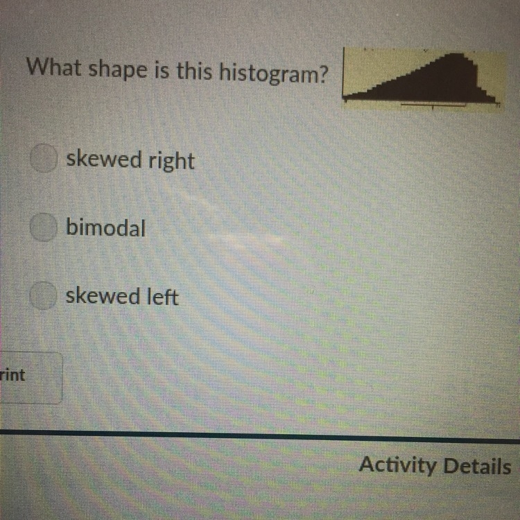 What shape is this histogram?-example-1