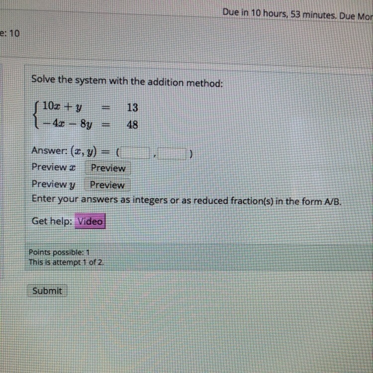 Addition method issues. Every time I solve it is wrong answer-example-1