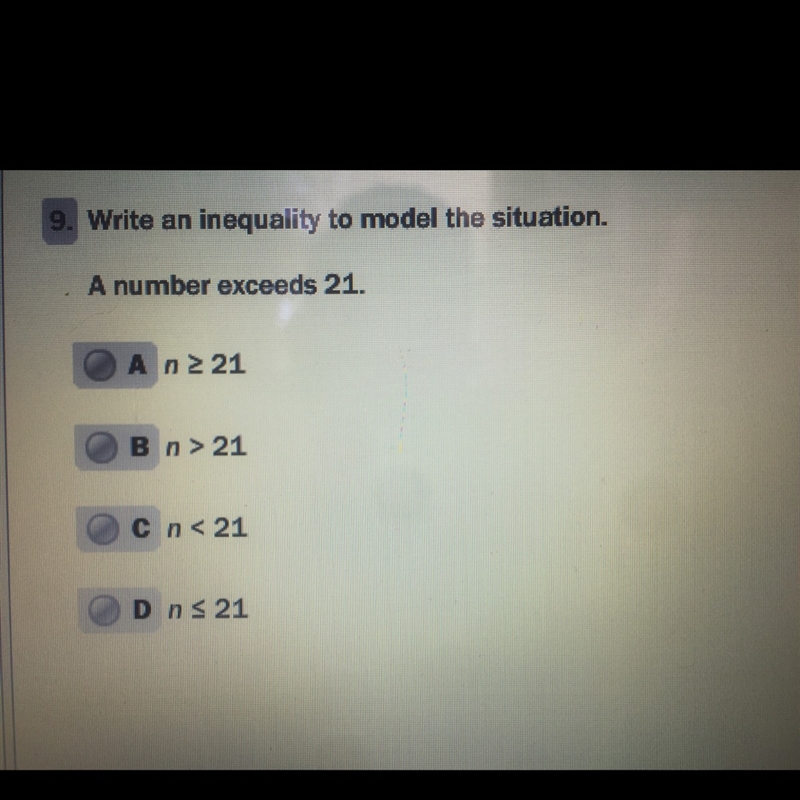 Write an inequality to model the situation.-example-1