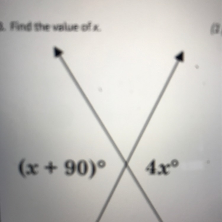 Find the value of X A x= 18 B x=22.5 C x=30 D x=54-example-1