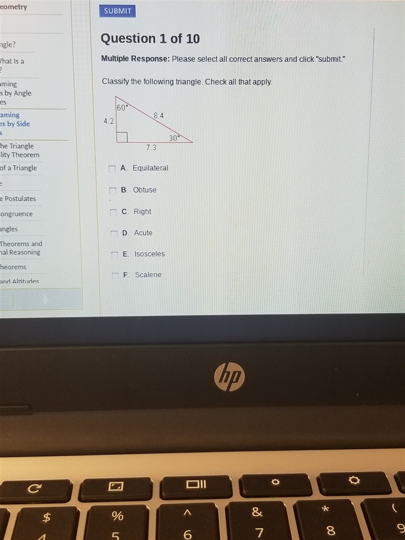 Classify tue following triangle-example-1