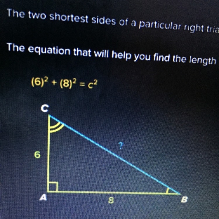 How to solve Pythagorean thorem-example-1