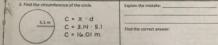 This problem was solved incorrectly. Circle the mistake in the work/answer, explain-example-1