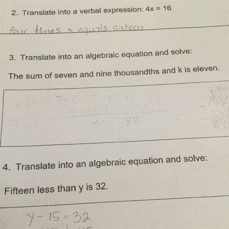 Help with algebraic question #3 and solve it plz-example-1