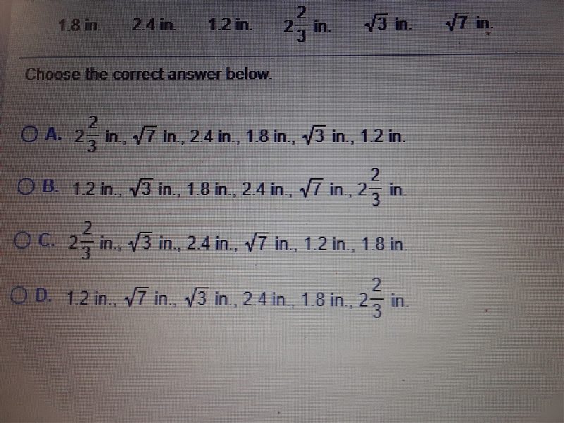 Write the numbers from the least to the greatest-example-1