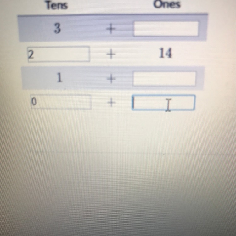 Fill in the table with whole numbers to make 34 in four different ways-example-1